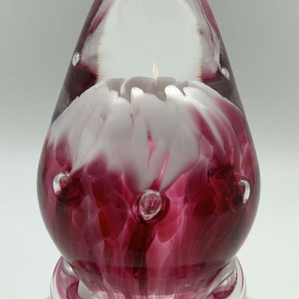 Vtg Joe Rice Perfume Bottle Cranberry Trumpet Flower Bullicanti - Picture 9 of 12